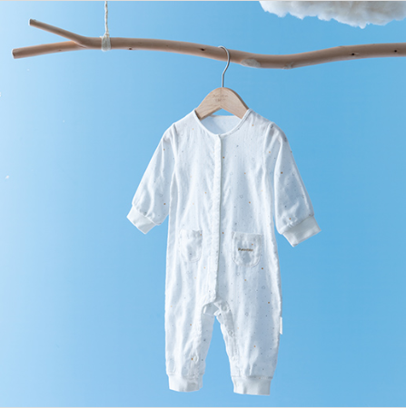 Gauze Baby Coveralls *White