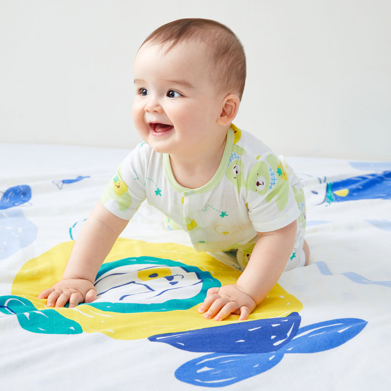 Baby Gauze Anti-bacterial Summer Quilt, *marine defender